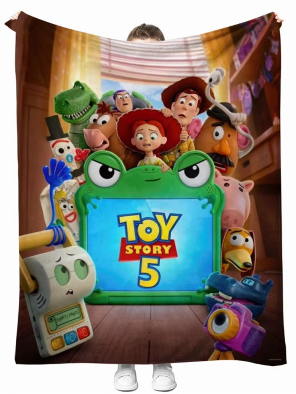 5 Plush Kids Throw Blanket - Multicolor Character Print
